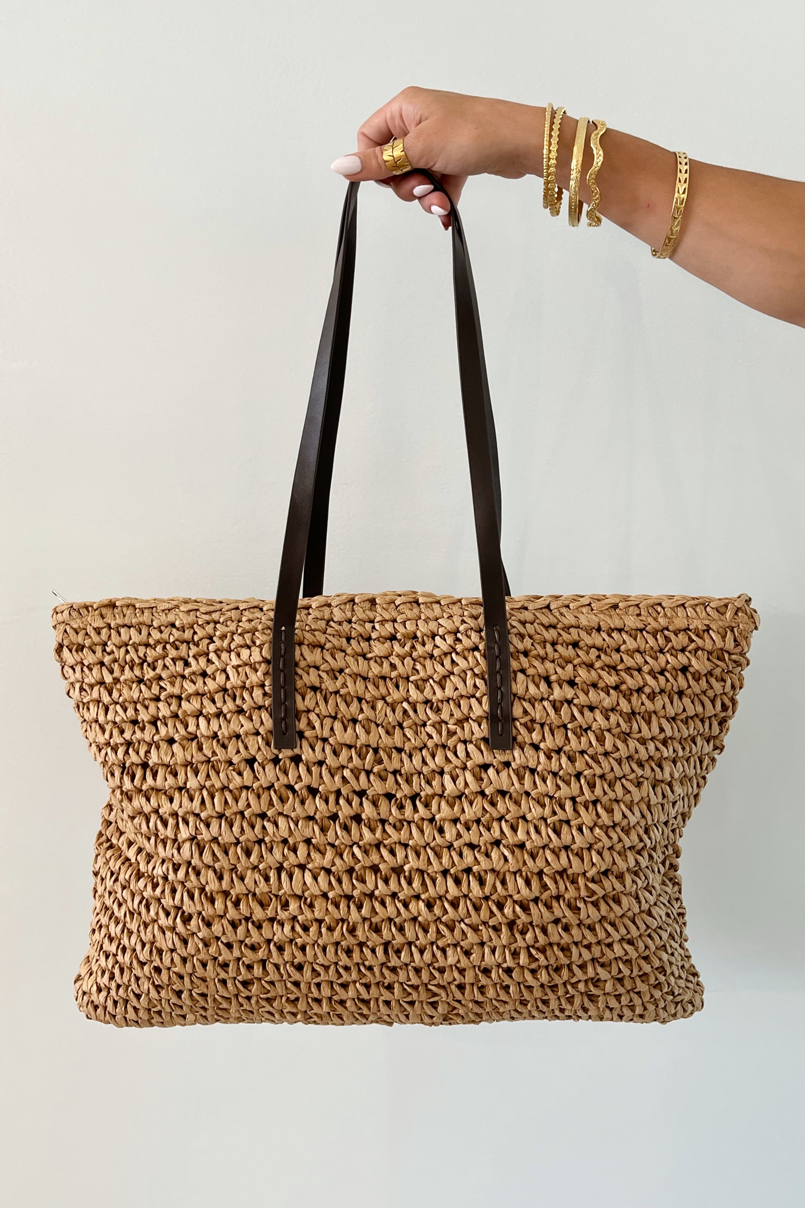 Large Woven Beach Tote / Driftwood