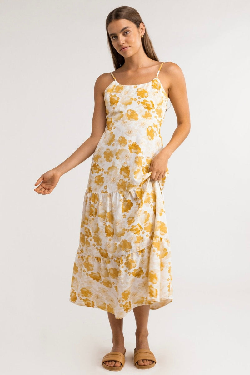 Harmony Floral Midi Dress / Honey