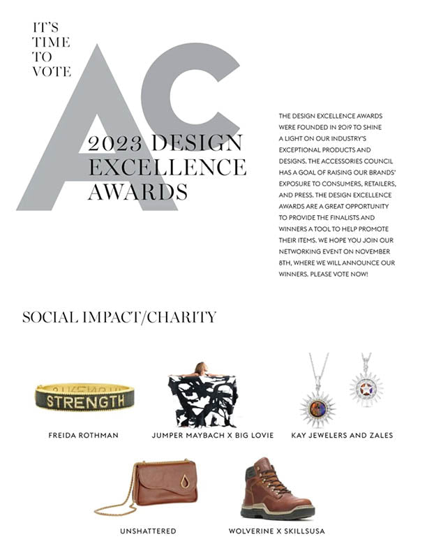 Accessories Council Design Excellence Awards Community Impact BIG LOViE