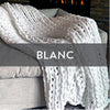 BIG LOViE Infinite Chunky Knit Big Minky Blanc Blanket