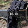 BIG LOViE Infinite Chunky Knit Big Minky Onyx Blanket