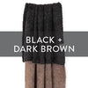 Suri Alpaca Double-Faced Black + Dark Brown Blanket