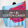 BIG LOViE Jumper Maybach Cosmic Cotton Candy Cherry Microchenille and Feather Thread Blanket