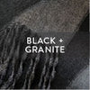 Wool Cashmere Scarf Black + Granite