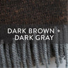 BIG LOViE Wonder Collection Handmade Scarf Dark Brown + Dark Gray