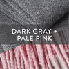 BIG LOViE Wonder Collection Handmade Scarf Dark Gray + Pale Pink