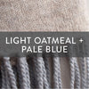 BIG LOViE Wonder Collection Handmade Scarf Light Oatmeal + Pale Blue