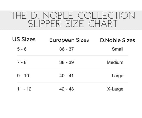Ralph Slipper Size Chart