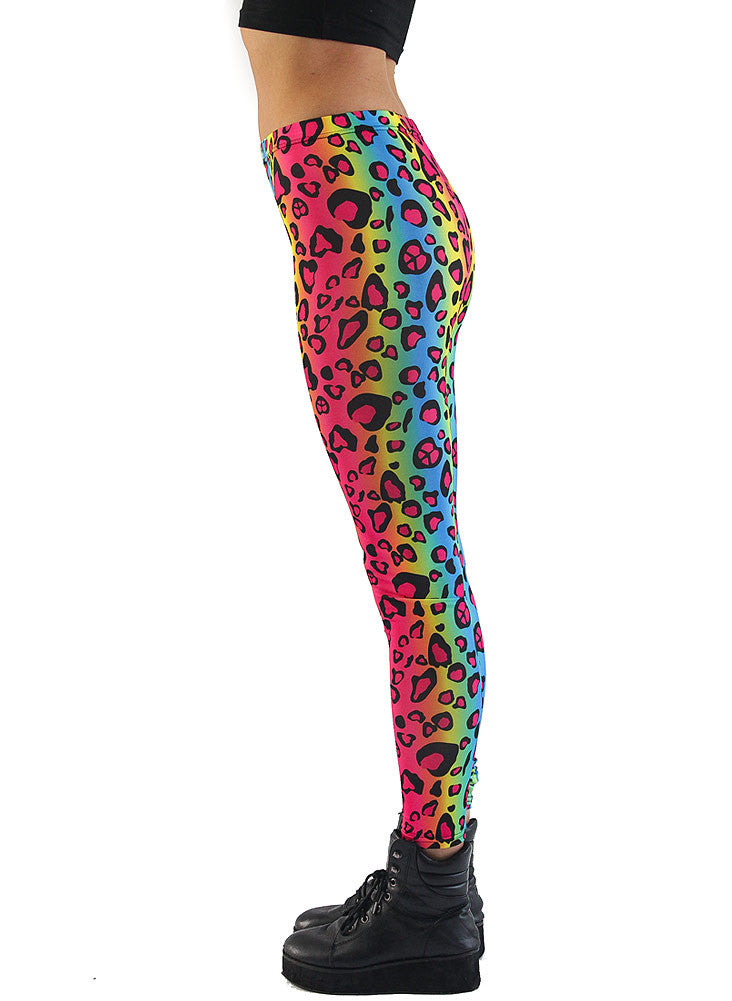 Neon Leopard Animal Print Leggings – BeHoneyBee.com - New & Vintage ...