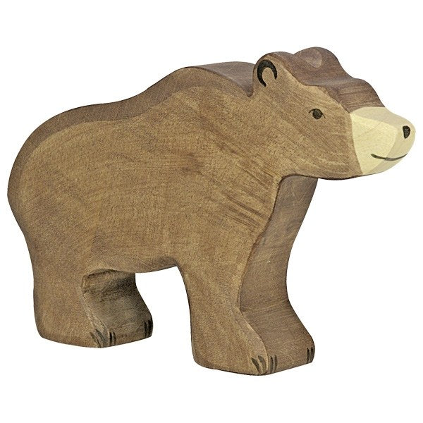 Holztiger brun bjørn - 15 x 2,8 x 11 cm thumbnail