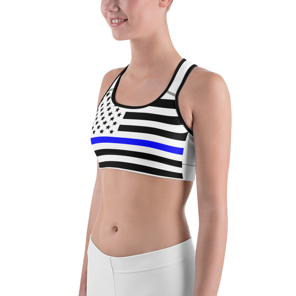 thin blue line sports bra