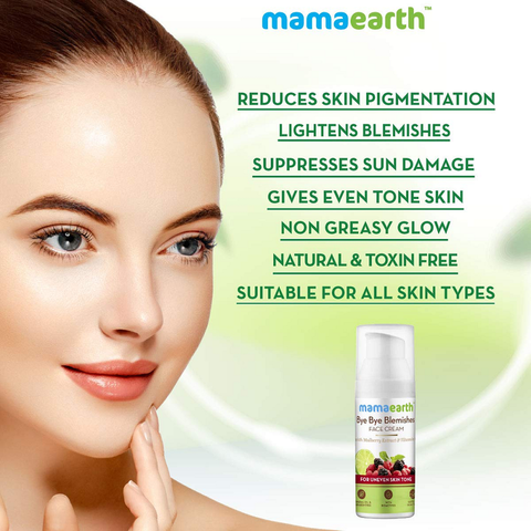 Treat your Skin with Mamaearth Bye-Bye Blemishes Face Cream - Beautyza ...