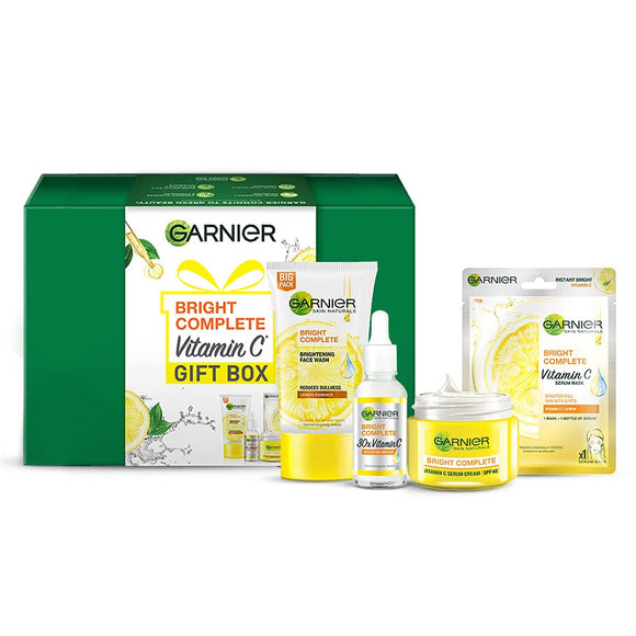 Garnier Vitamin C Gift Box Bright Complete Brighgtening Facewash 150g Beautyzaa