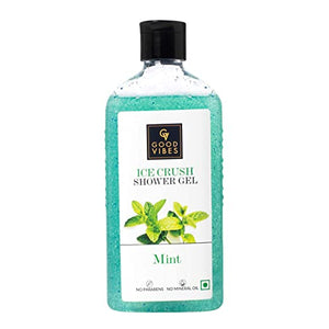 Good Vibes Mint Ice Crush Shower Gel, 300 ml | Refreshing, Hydrating, Moisturizing, Cleansing, Nourishing Body Wash For All Skin Types