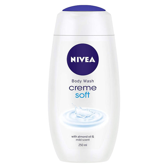 NIVEA Women Body Wash, Crème Soft Shower Gel, with Almond Oil for Soft Skin, 250 ml (Pack of 3)