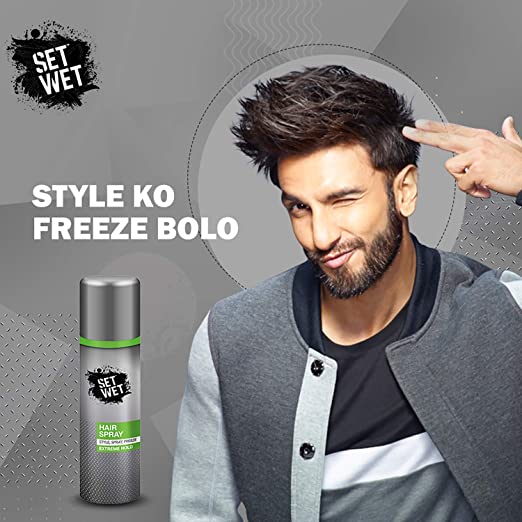 Set Wet Hair Spray for Men Extreme Hold 200ml | No Sulphate, No Parabe –  Beautyzaa