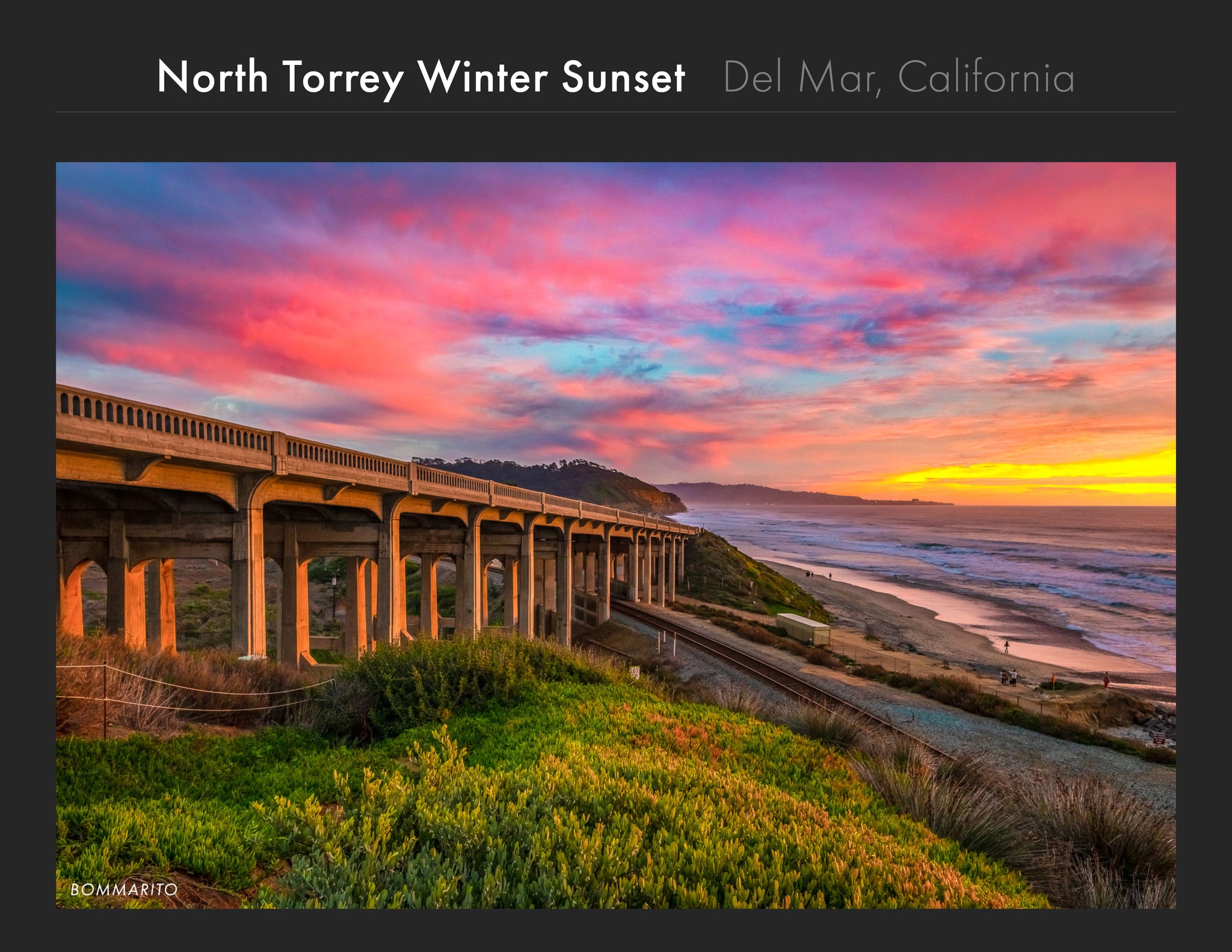 Torrey Pines Del Mar Bridge Art, Bommarito Art Prints, San Diego Art Prints