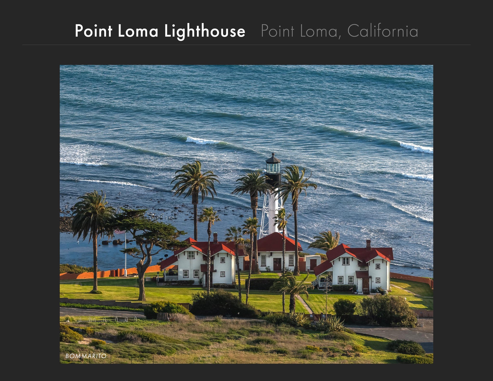 Point Loma Lighthouse Art, Bommarito Art Prints, San Diego Art Prints