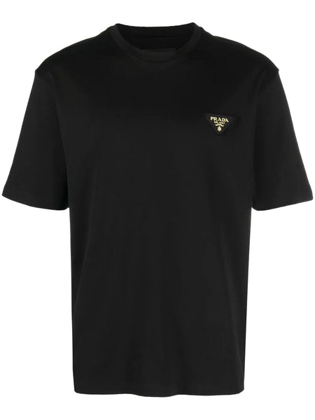 Prada - Black Triangle Logo T-Shirt – The Luxurious Shop