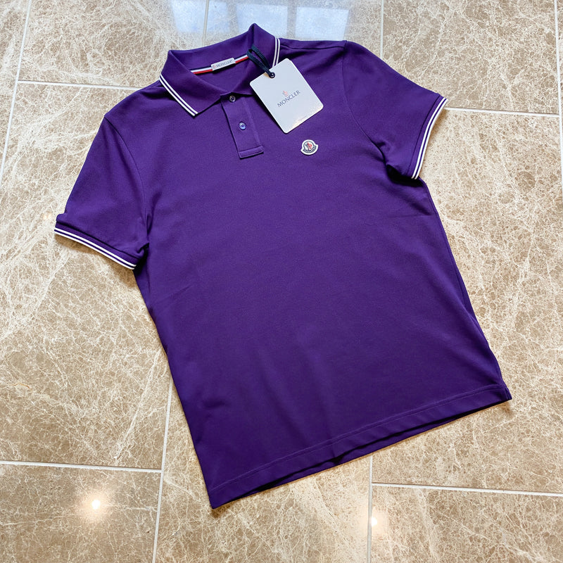 purple moncler polo