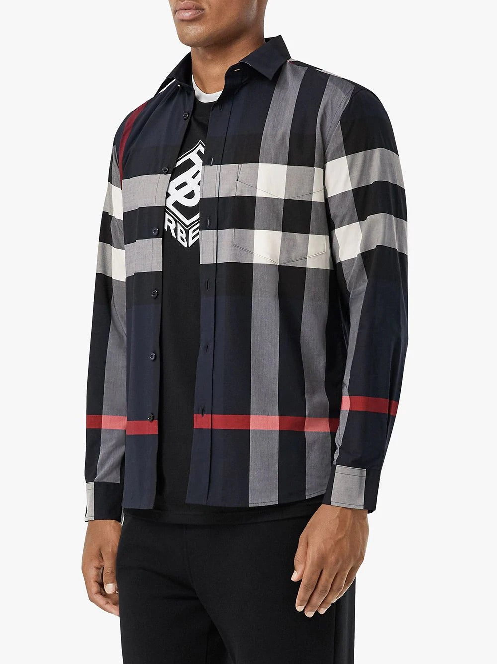 Burberry - Navy Large Check Shirt – The Luxurious Shop