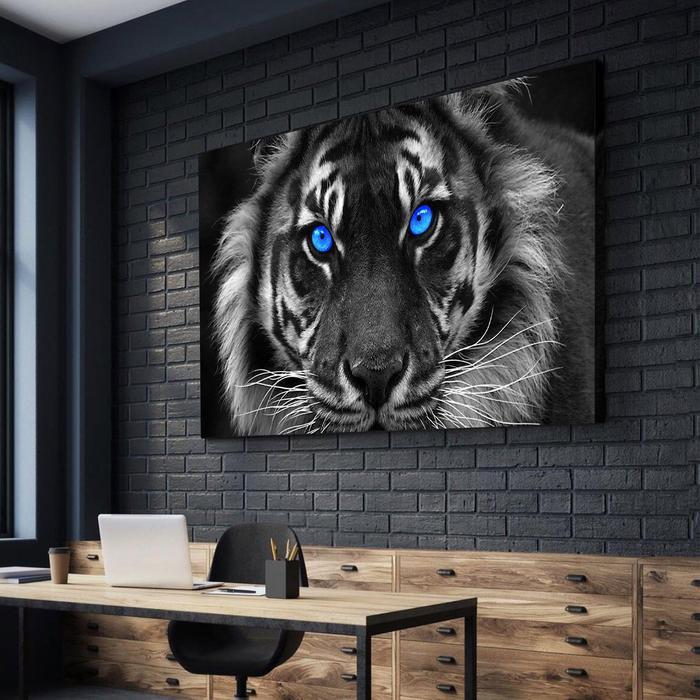 Blue Eyed Tiger Canvas Wall Art Canvas Insider