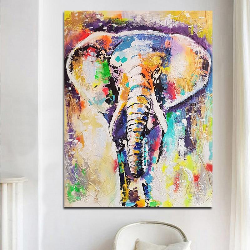 Colourful Splash Of Colours Elephant Canvas Wall Art Canvas Insider