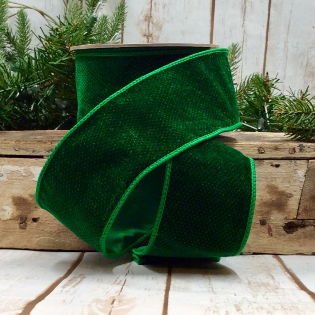 4 Velvet Ribbon: Emerald Green - 10yds (RL194406) – The Wreath Shop