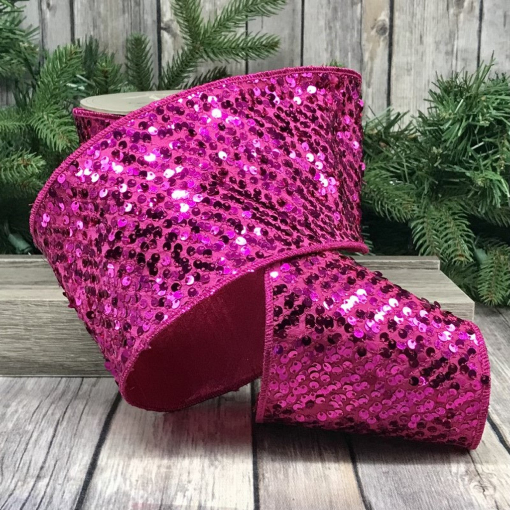 Hot Pink Chunky Glitter Ribbon – Peace of Mind Designs