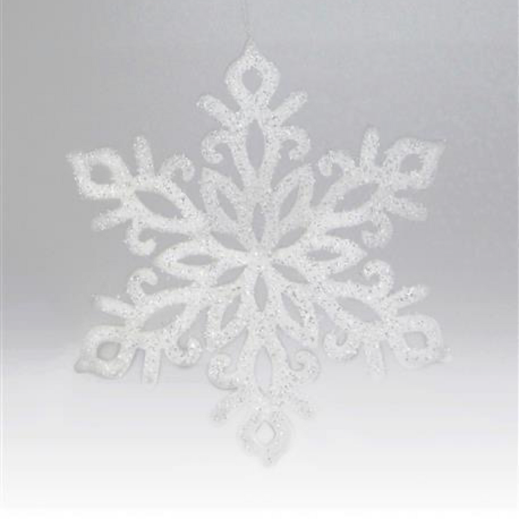 6Pcs 5.9/7.9 Inch Christmas White Snowflake Ornaments Foam Glitter Snow  Flakes Decorations for Wedding Winter Holiday Party Decor