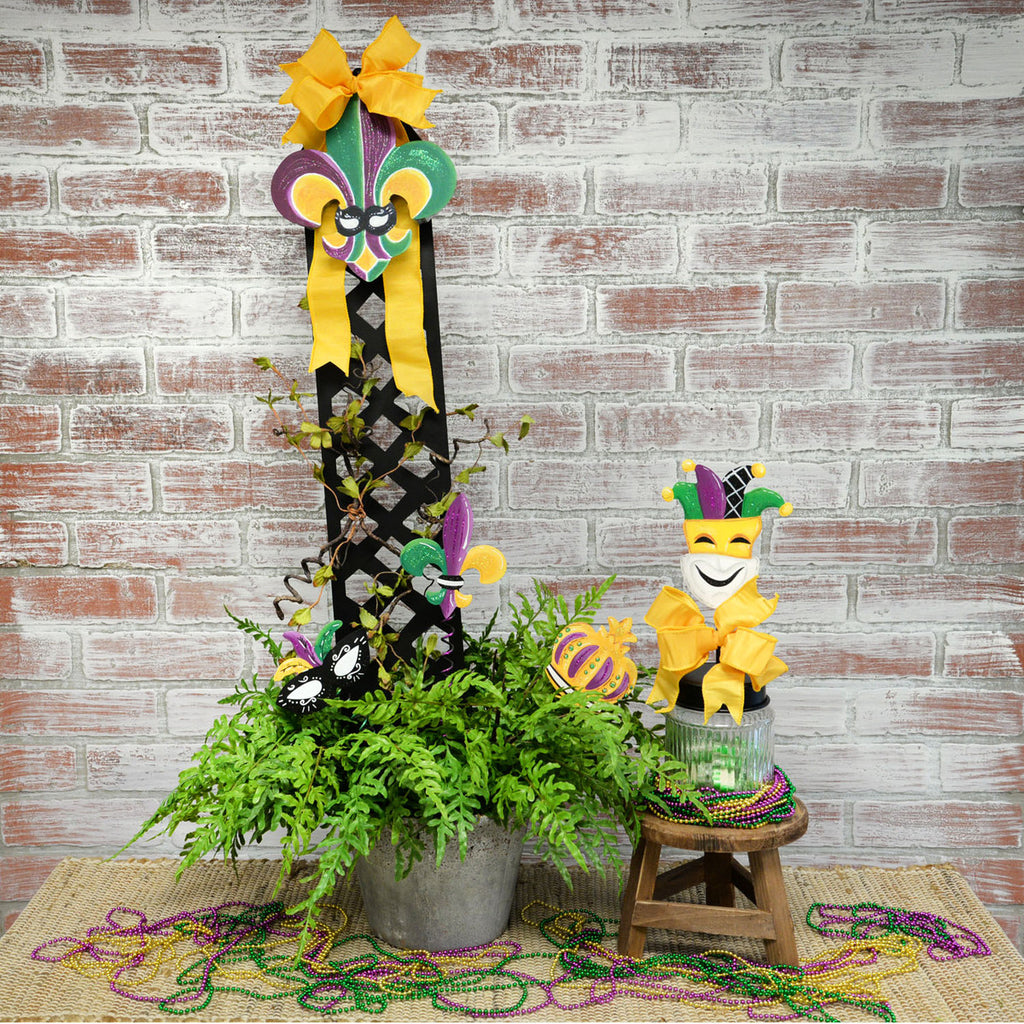  Retisee 11.8 Mardi Gras Tree Topper Mardi Gras Fleur