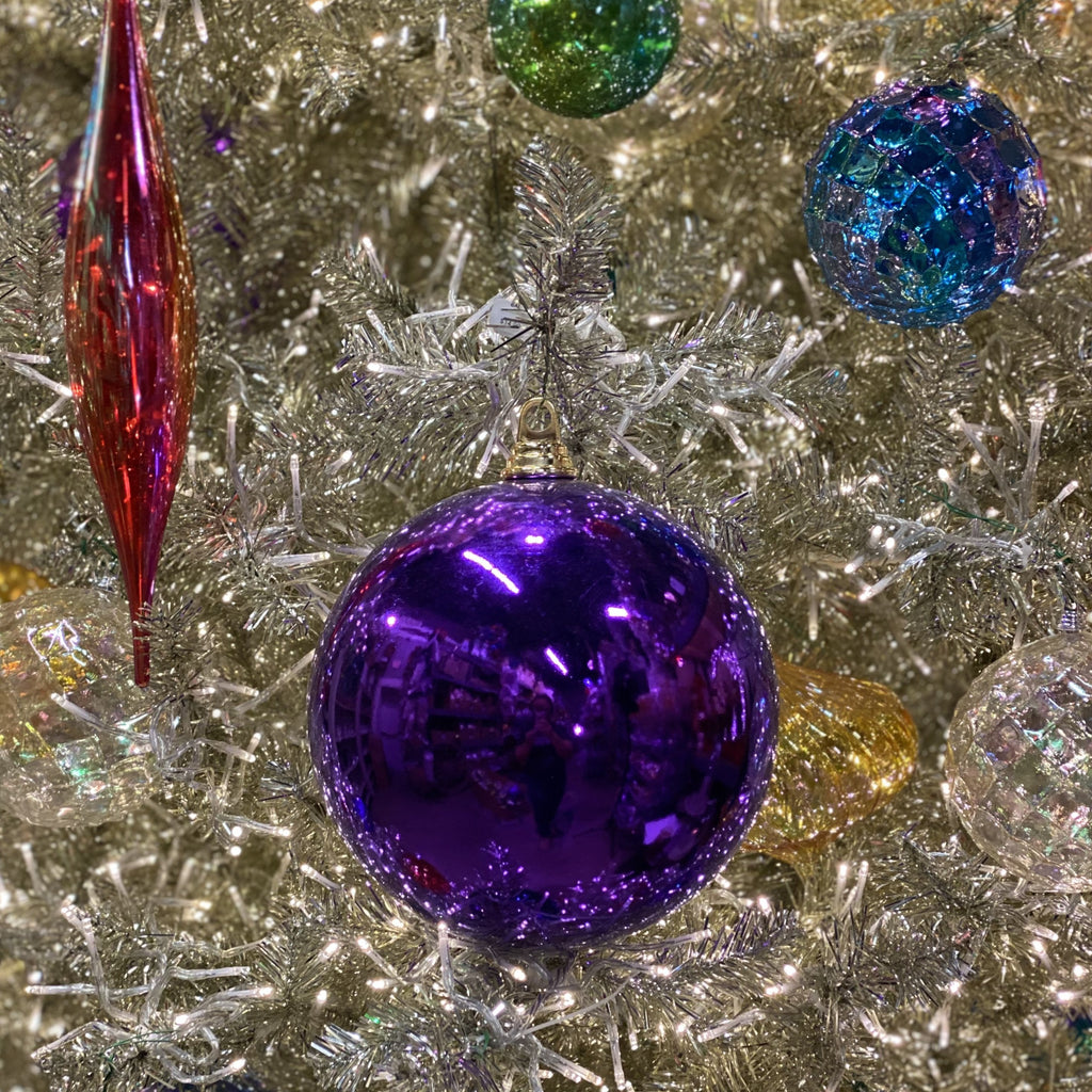 Purple Shiny Ball Ornament, 4