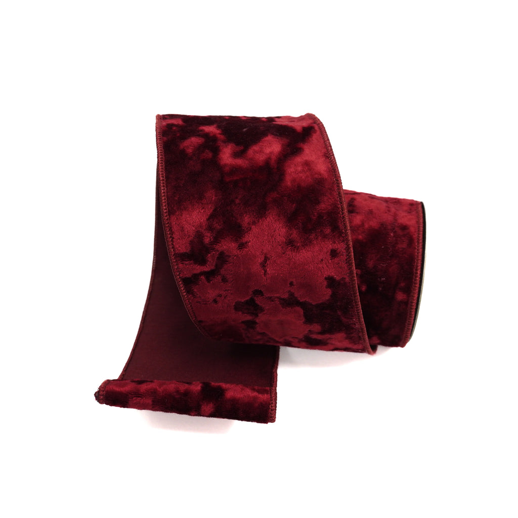 Velvet Burgundy Ribbon with Light Gold Back