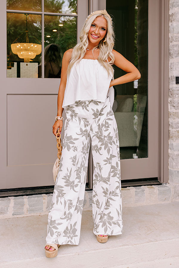 Miami Skyline High Waist Linen-Blend Pants • Impressions Online Boutique