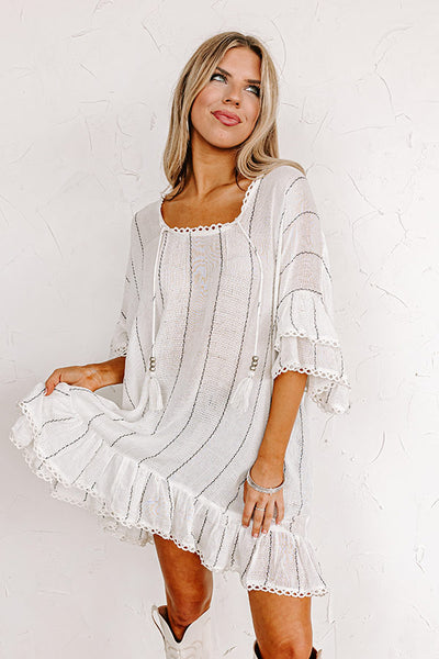 Surf Gypsy: Resort Relaxation White Crochet Dress Cover-Up, Medium - The Mint Julep Boutique | Women's Boutique Clothing