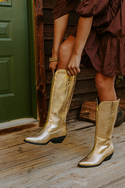 The Lynn Knee High Boot In Warm Taupe • Impressions Online Boutique