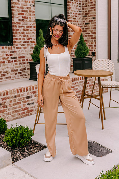 The Donatella High Waist Trousers In Khaki