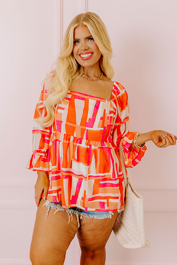 Moving To The Keys Top In Tangerine Curves • Impressions Online Boutique