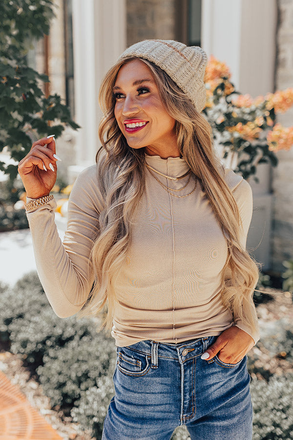 Clean Slate Top In Beige