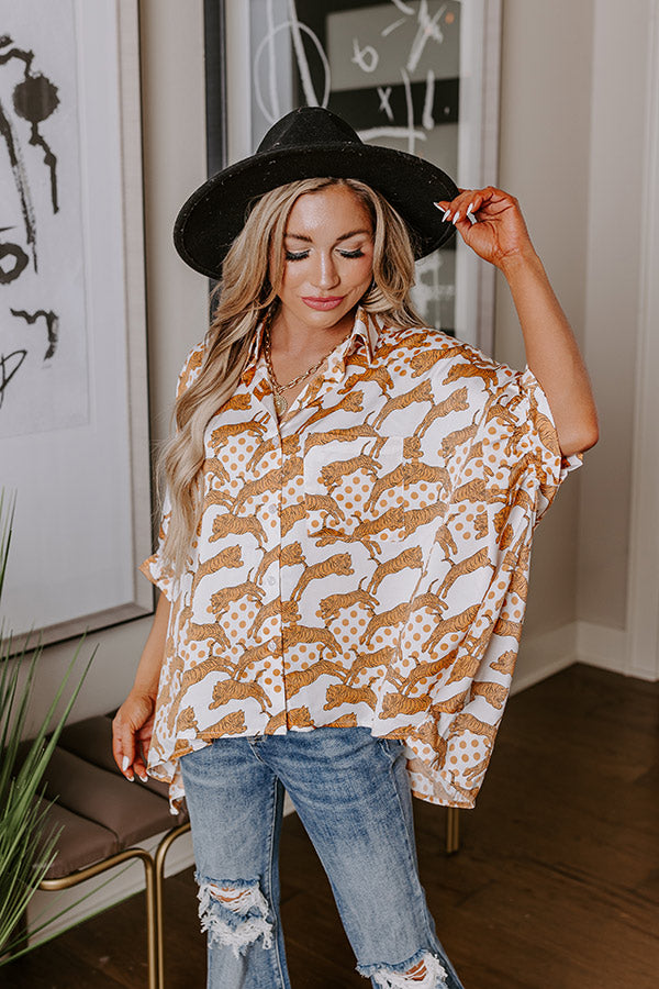 Fiercely In Love Oversized Button Up • Impressions Online Boutique