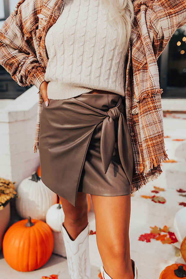Roaming The City Faux Leather Skirt • Impressions Online Boutique