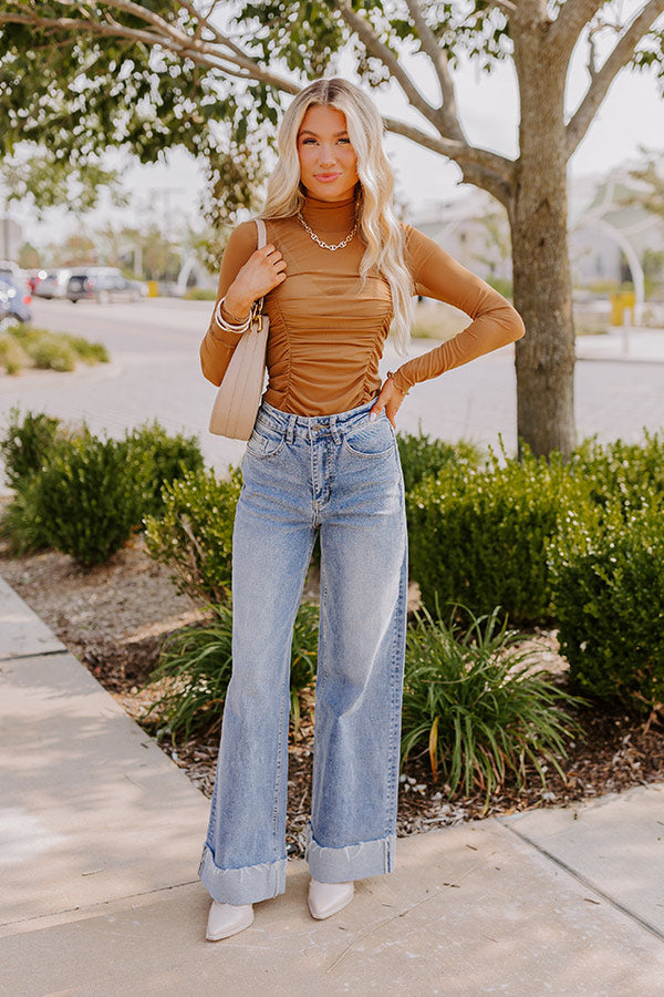 The Carter High Waist Wide Leg Jean in Medium Wash