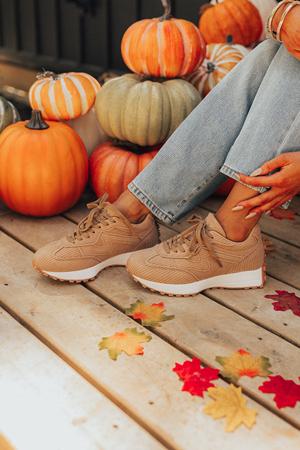 The Blake Corduroy Sneaker in Camel