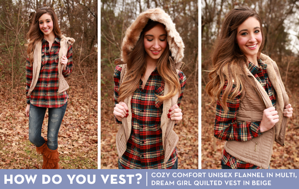 Flannel Vest Styled