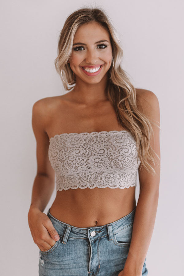 Scallop Lace Bandeau in Taupe • Impressions Online Boutique