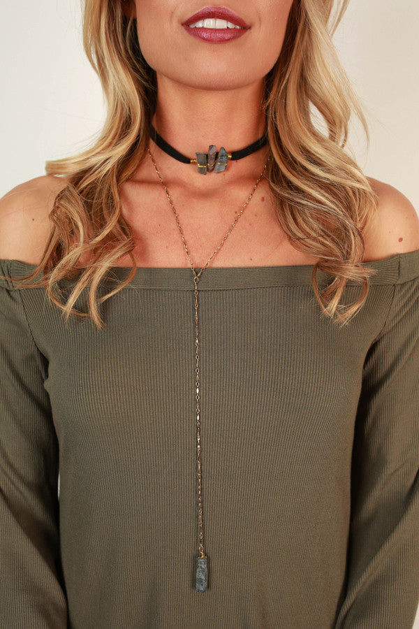 Rock and Roll Quartz Choker Necklace • Impressions Online Boutique