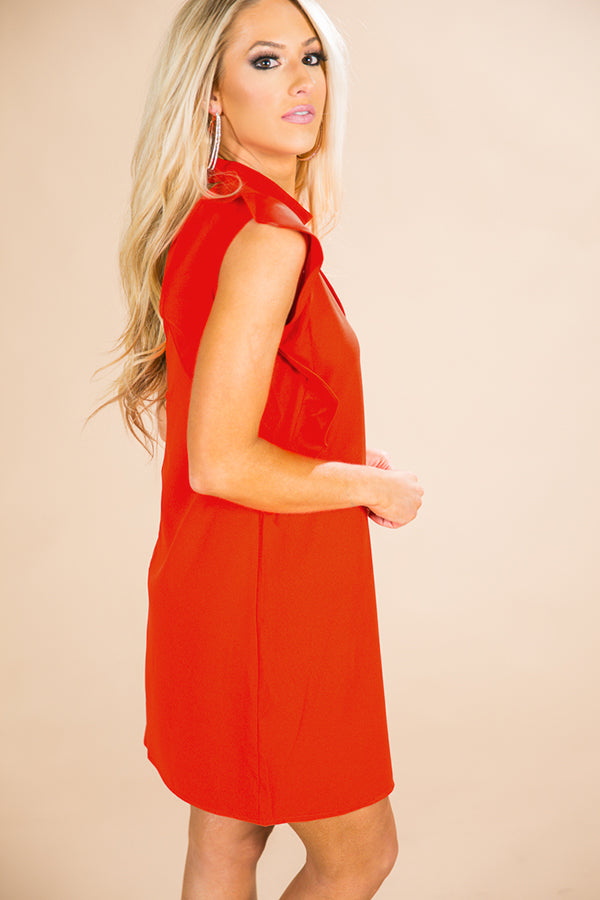 Rule Breaker Ruffle Dress in Red • Impressions Online Boutique