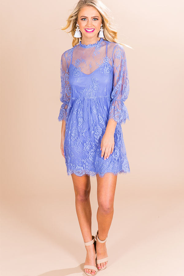 periwinkle lace dress