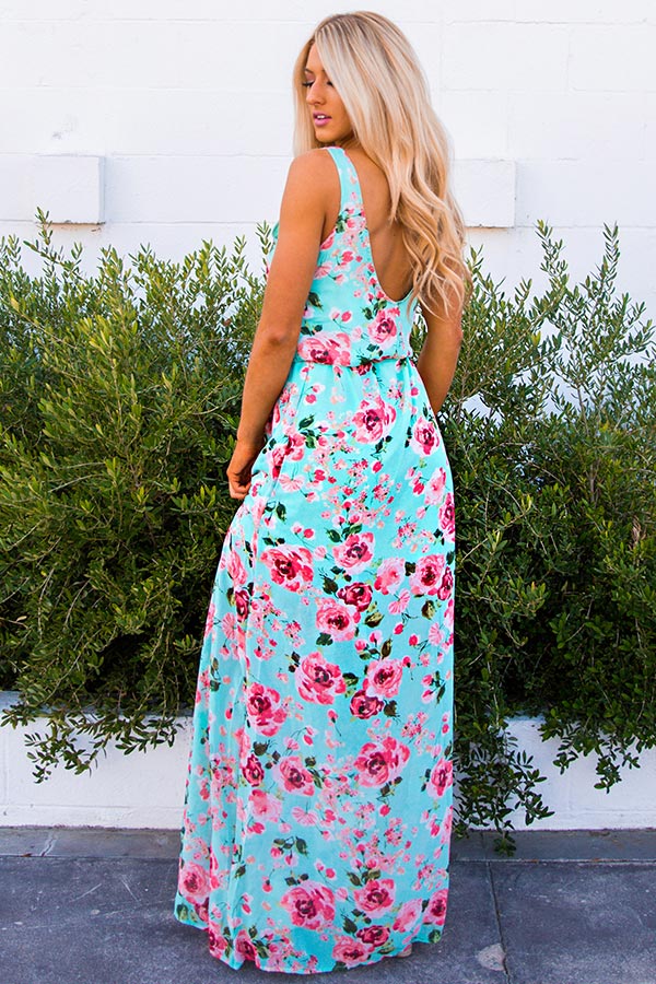 The Coralie Maxi in Wanderlust Floral Chiffon • Impressions Online Boutique
