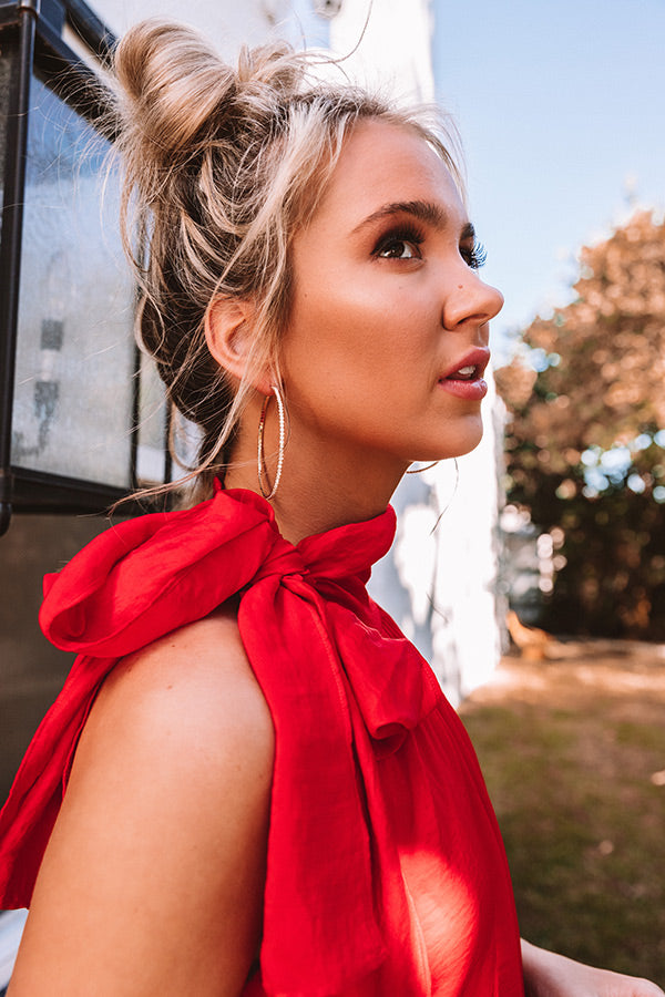 Front And Center Hoop Earrings in Gold